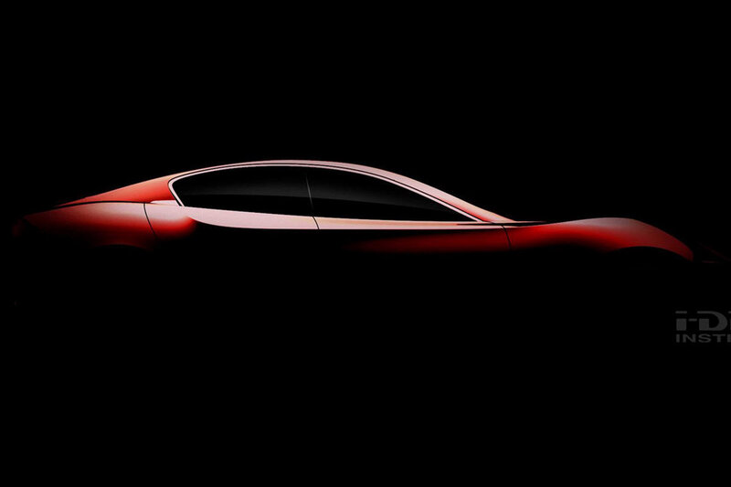 Red Sports Car Silhouette — Dramatic