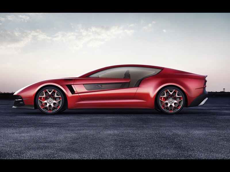 Red Sports Car — Sky