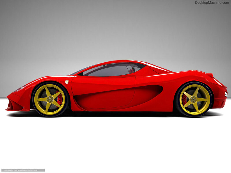 Red Sports Car — Sleek, 3d Render, Yellow Wheels