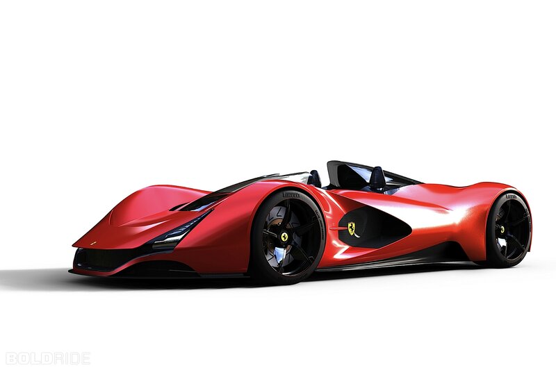 Red Sports Car — Sleek, Digital Art
