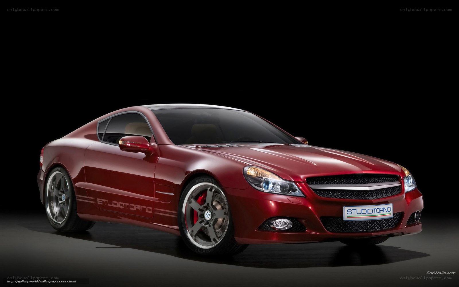 Red sports car studio shot