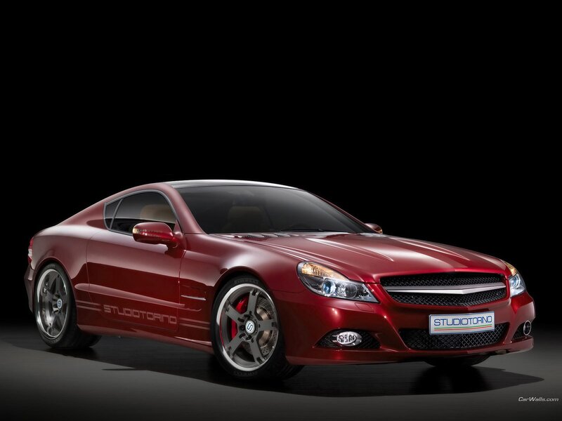 red sports car studio shot