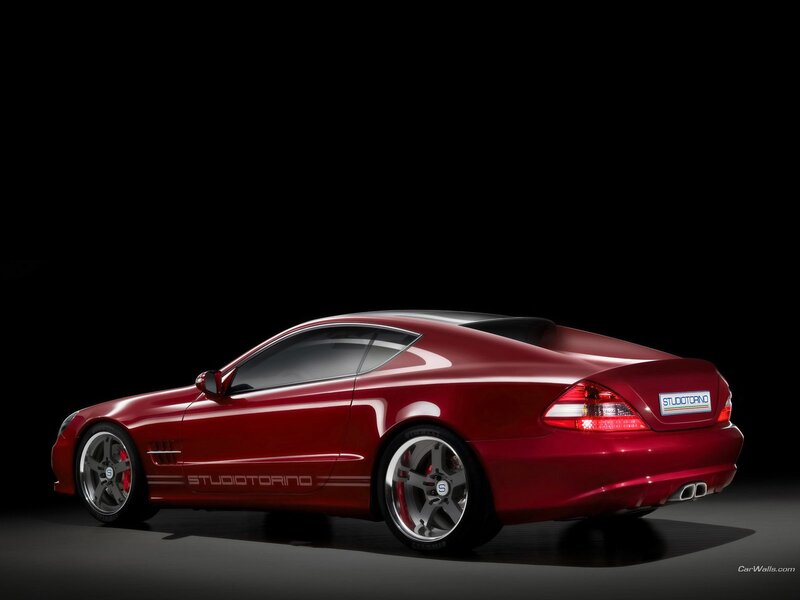 red sports car studio shot