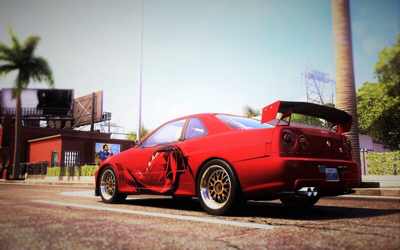 Red Sports Car — Sunny