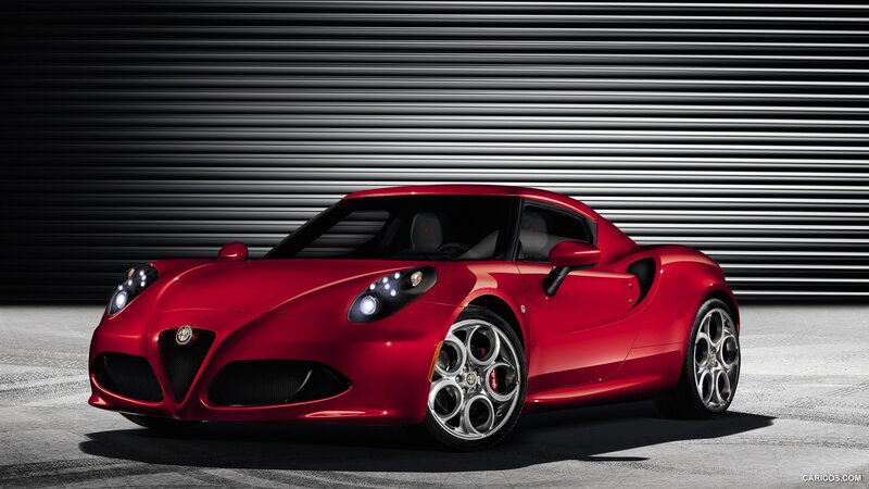 Red Sports Car — Wall, Black
