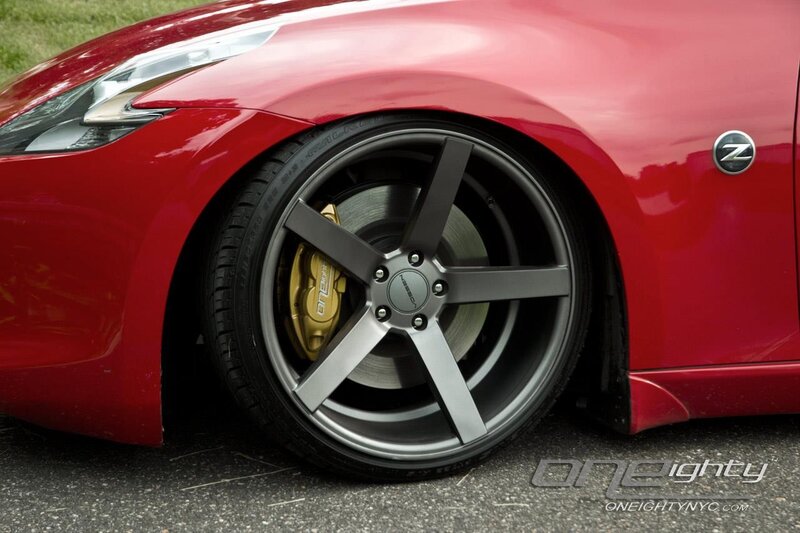 red sports car wheel