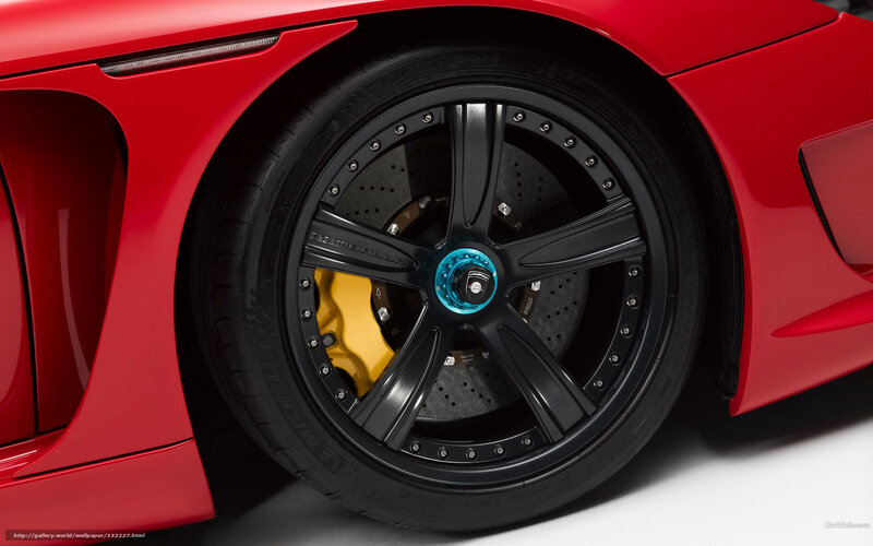 red sports car wheel