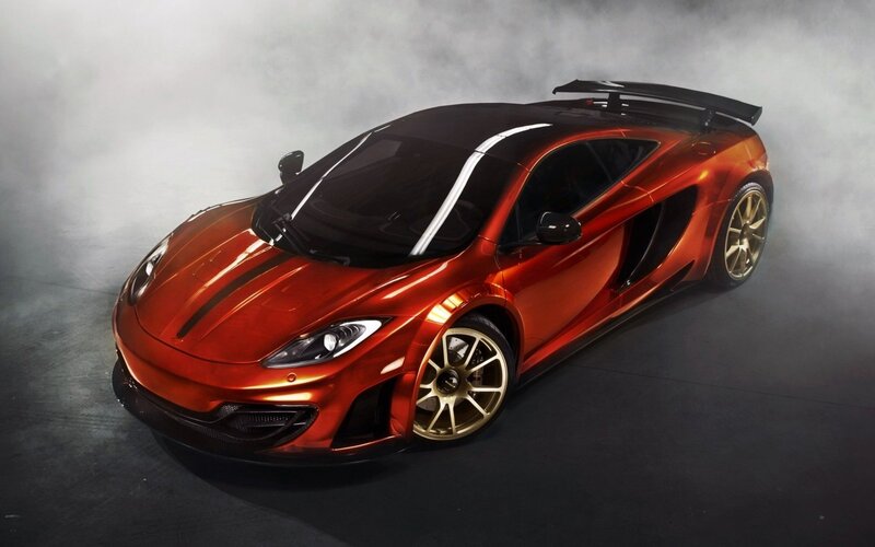 red sports car with gold wheels