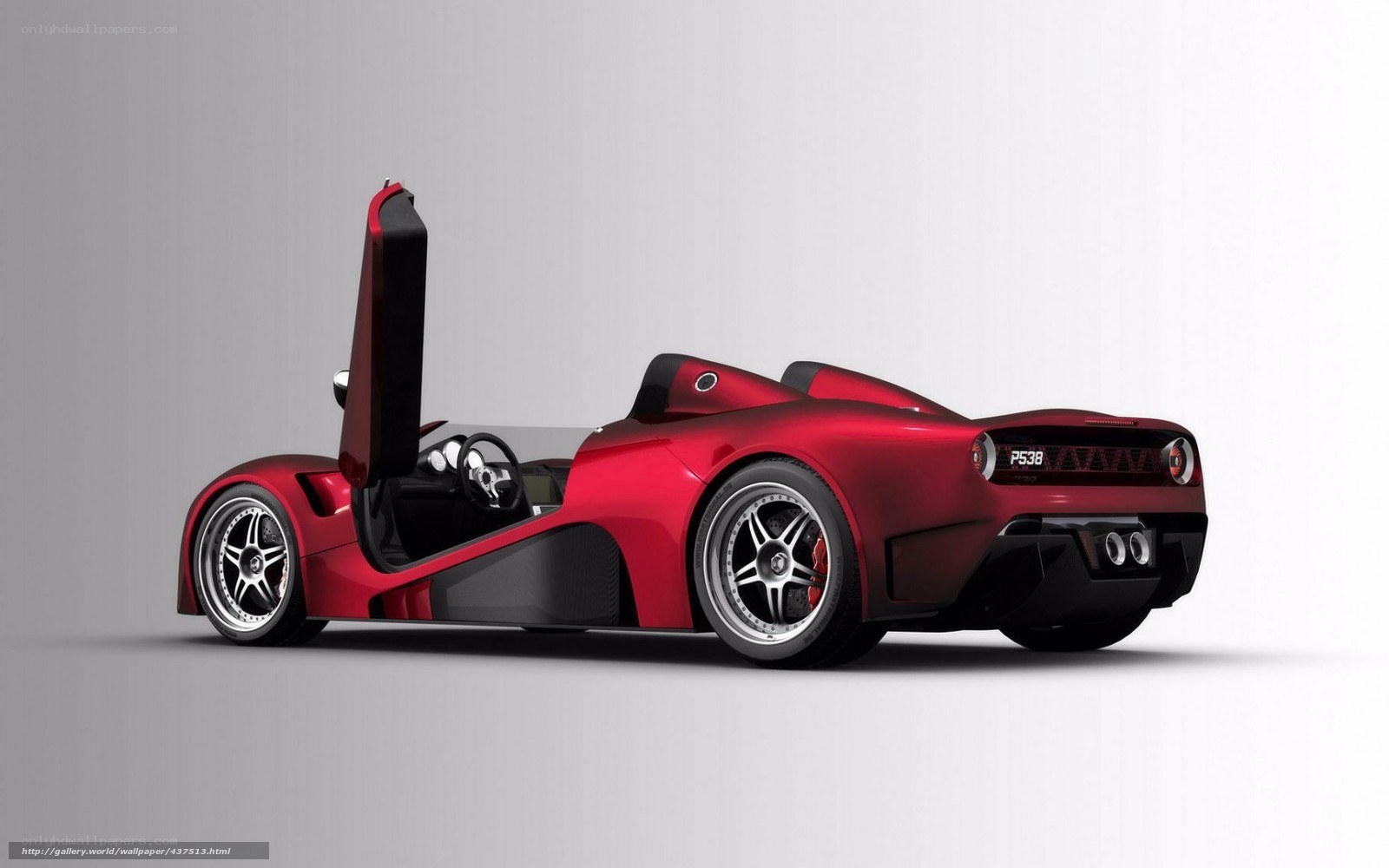 red sports car with open door
