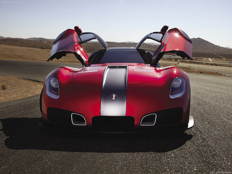 red sports car with open doors