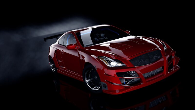 red sports car with spoiler