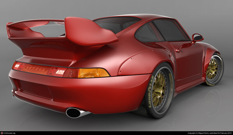 red sports car with spoiler
