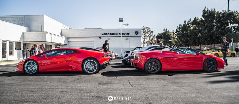Red Sports Cars at Service Center