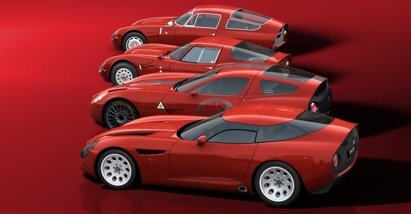 Red Sports Cars — Dramatic, 3d Render, Red Background, Wheels