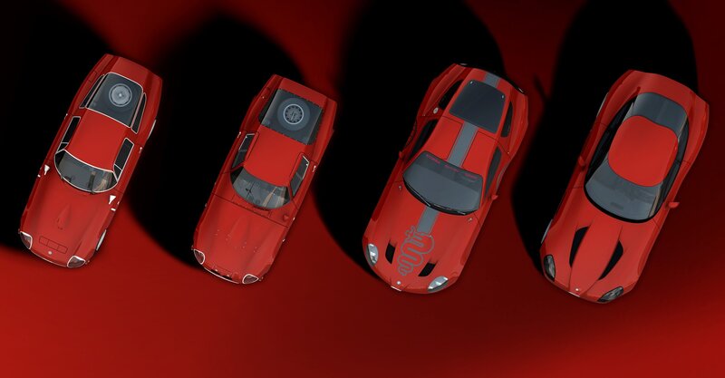 Red Sports Cars — Dramatic, 3d Render, Windows
