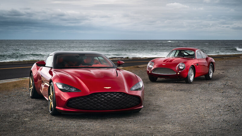 Red Sports Cars — Dramatic, Photograph, Ocean, Road