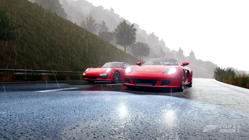 Red Sports Cars on Road — Driving