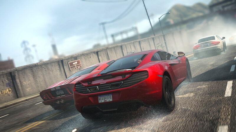 Red Sports Cars Racing