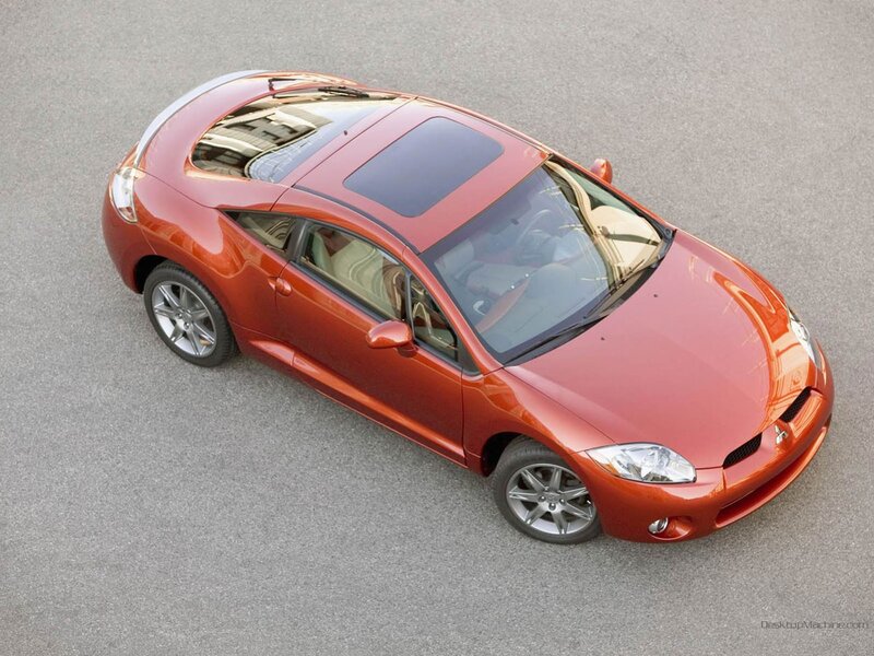 Red sports coupe from above