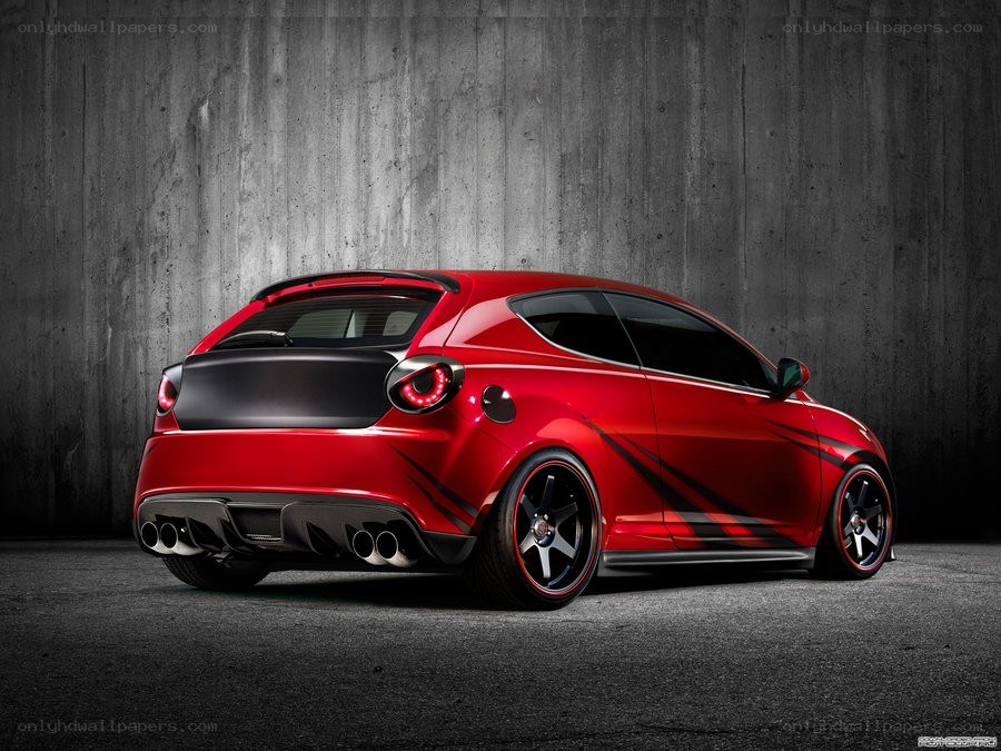 red sports hatchback car