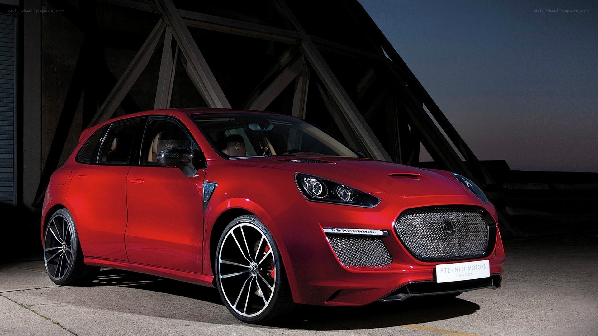 Red sports hatchback car