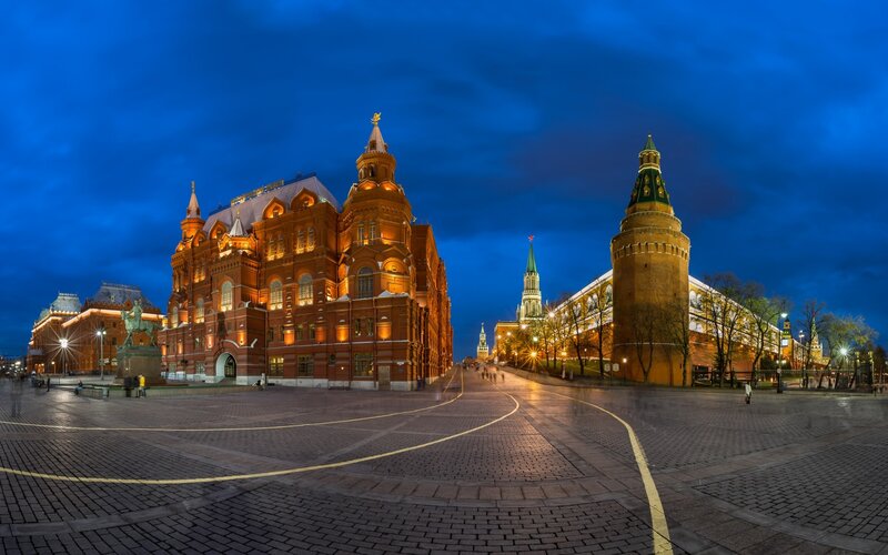 Red Square at Dusk — Blue
