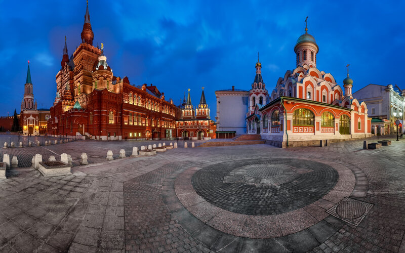 Red Square Buildings — Blue