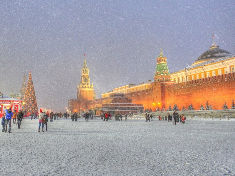 Red Square in Winter — White
