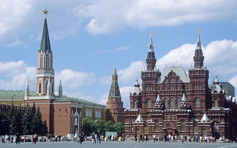 Red Square with Kremlin towers