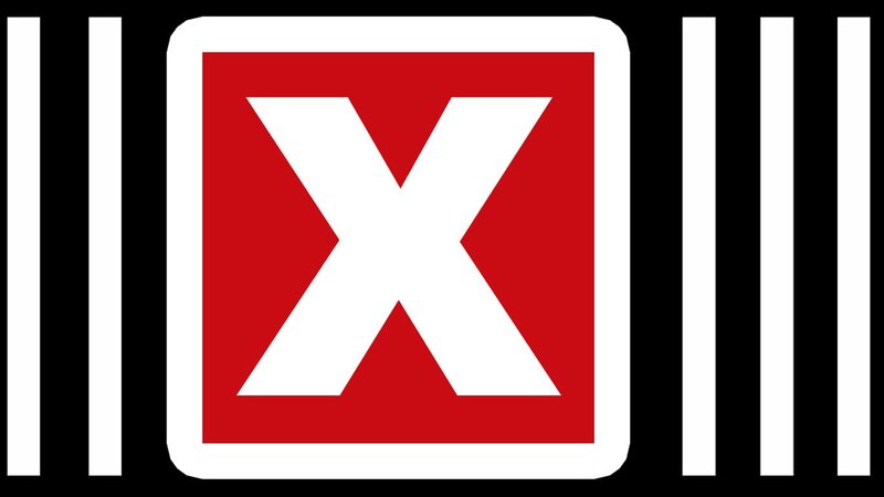 Red square with white X logo