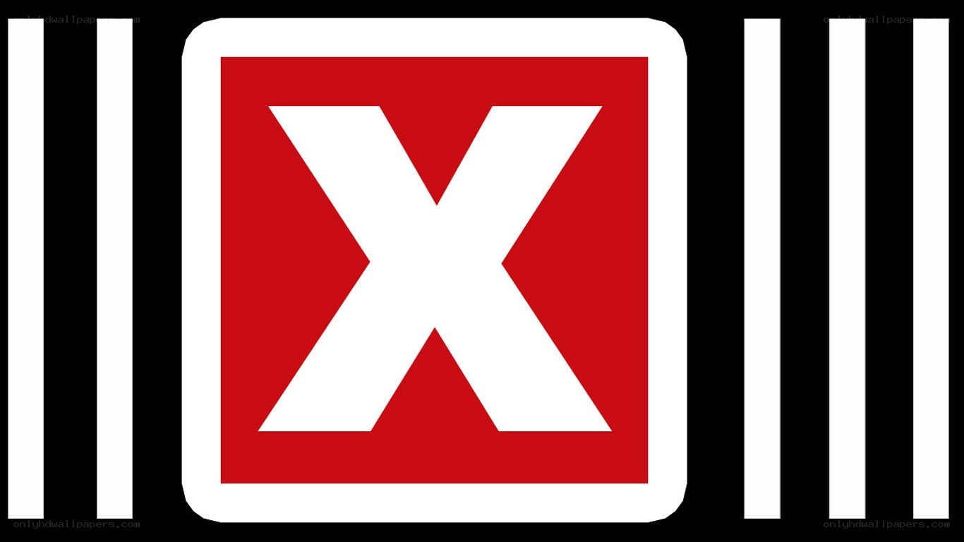 Red square with white X logo
