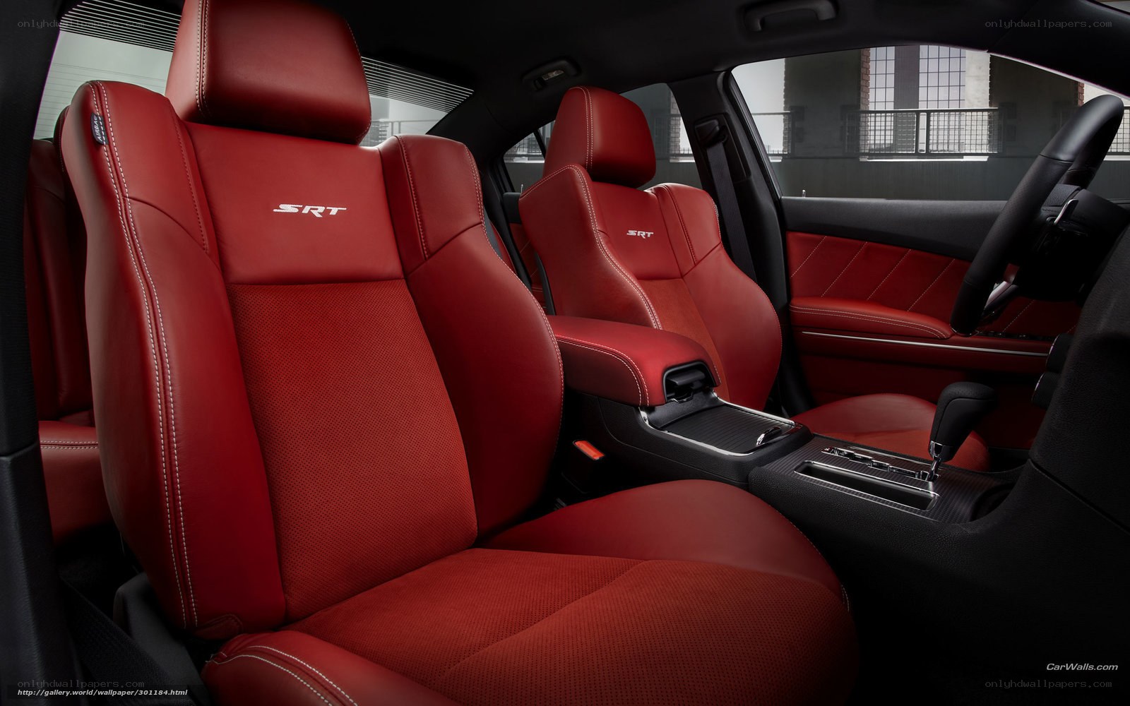 Red SRT car interior