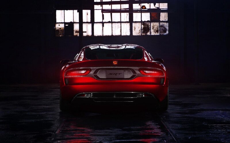 Red SRT Viper rear view
