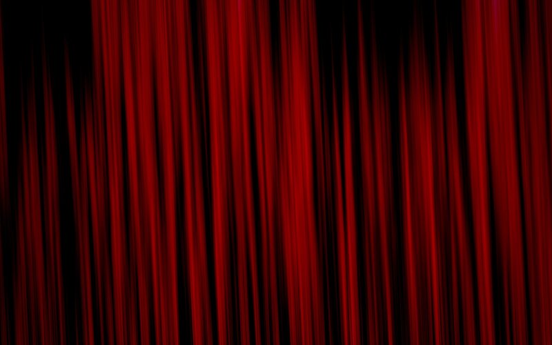 Red Stage Curtain — Dramatic