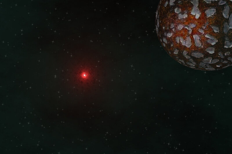 Red Star and Rocky Planet