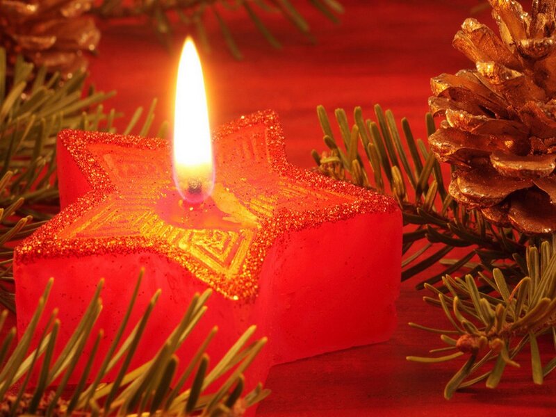 Red Star Candle