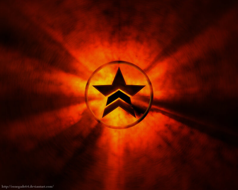 red star emblem background