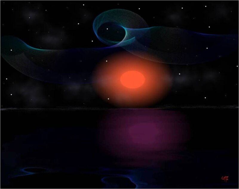 Red Star in Space — Black