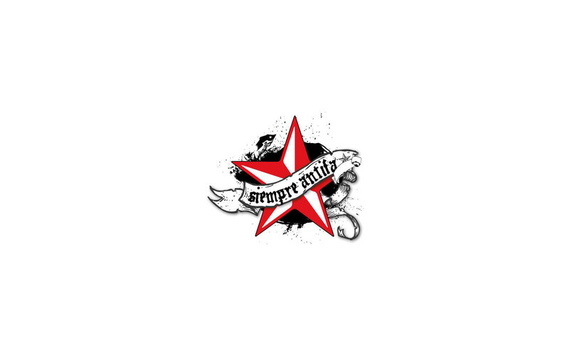 red star logo with banner