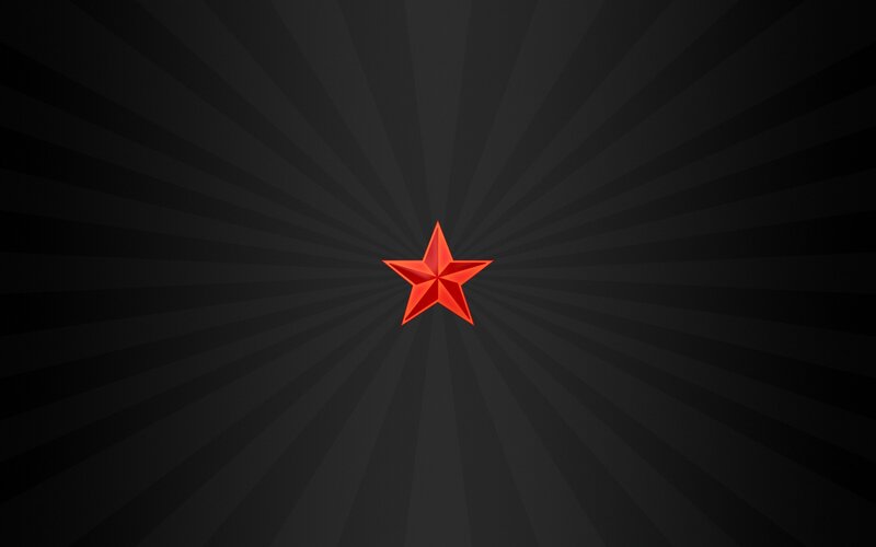 red star on dark background