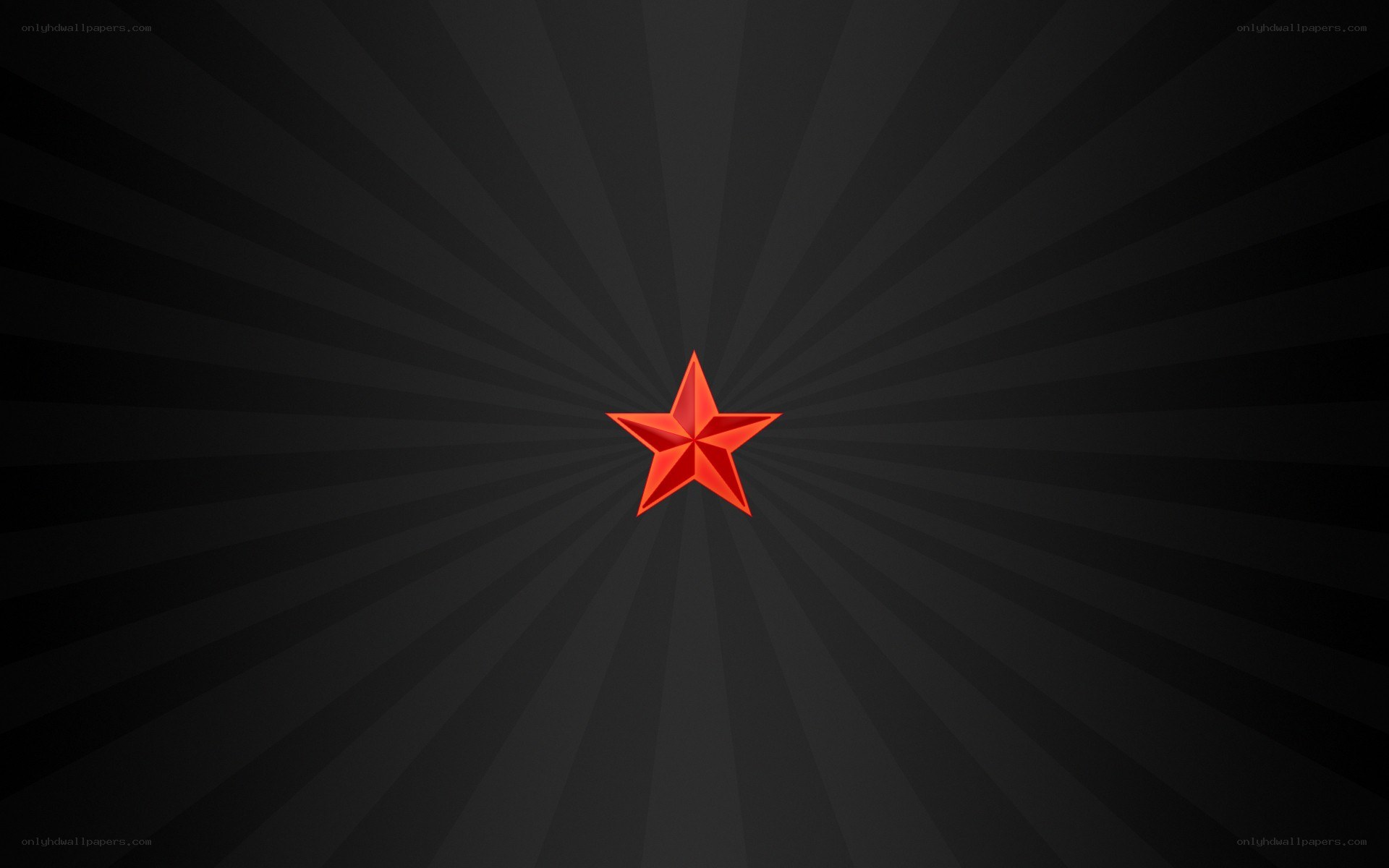 red star on dark background