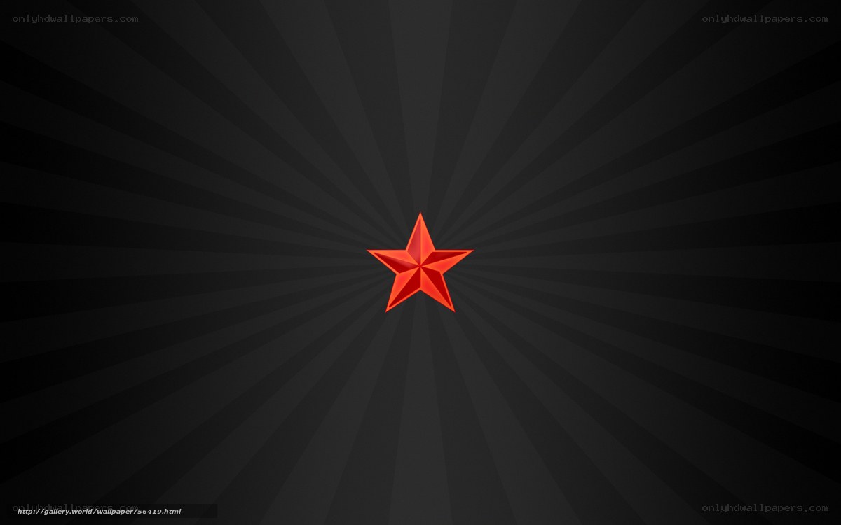 red star on dark background
