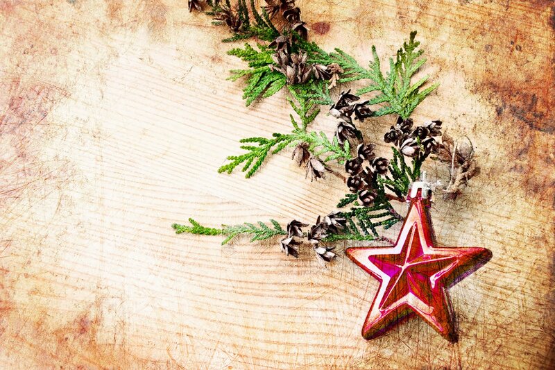 Red Star Ornament — Brown
