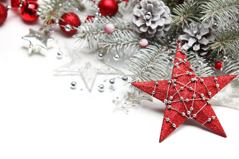 Red Star Ornament — Festive, Winter