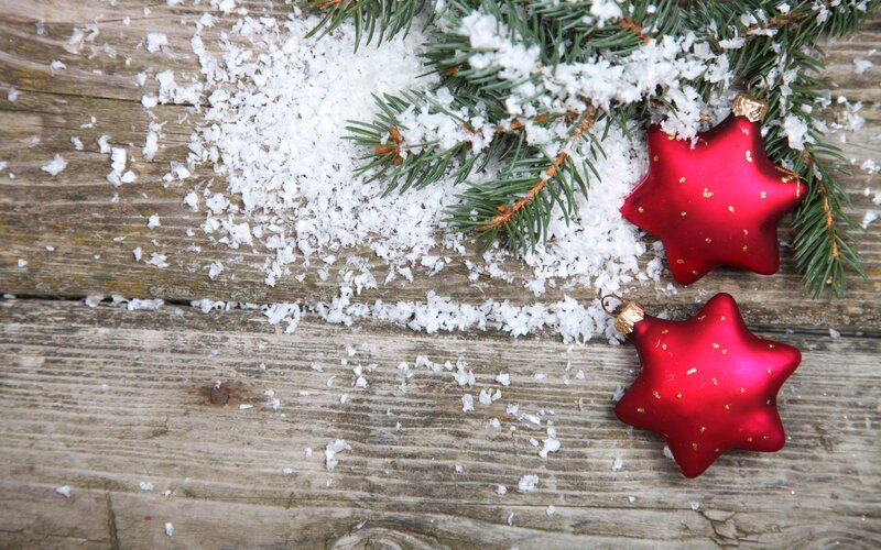 Red Star Ornaments — Festive