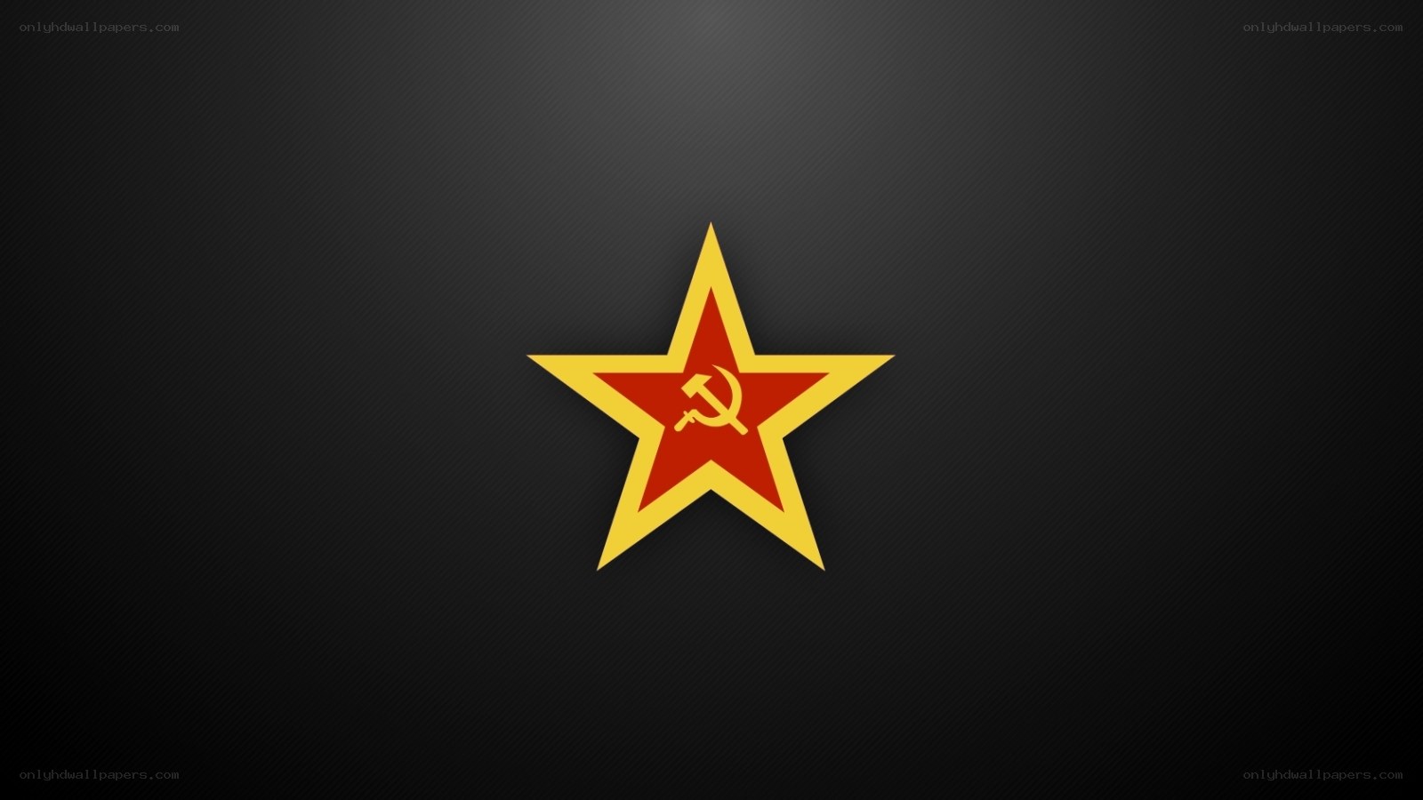Red star with hammer and sickle