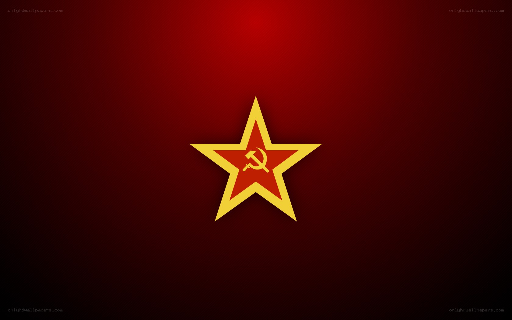 Red star with hammer and sickle