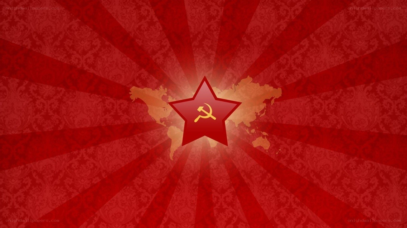 Red star with hammer and sickle