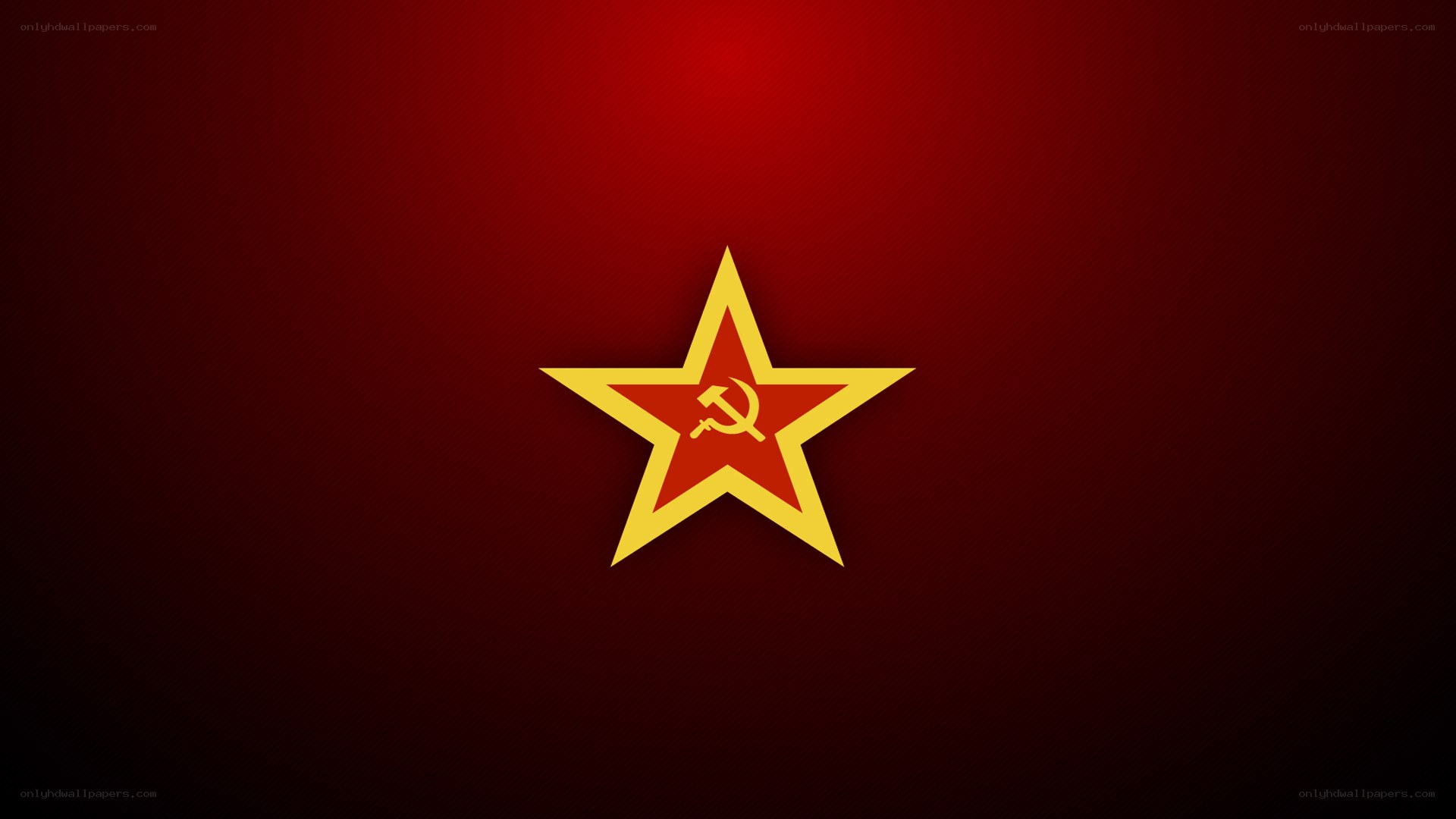 Red star with hammer and sickle