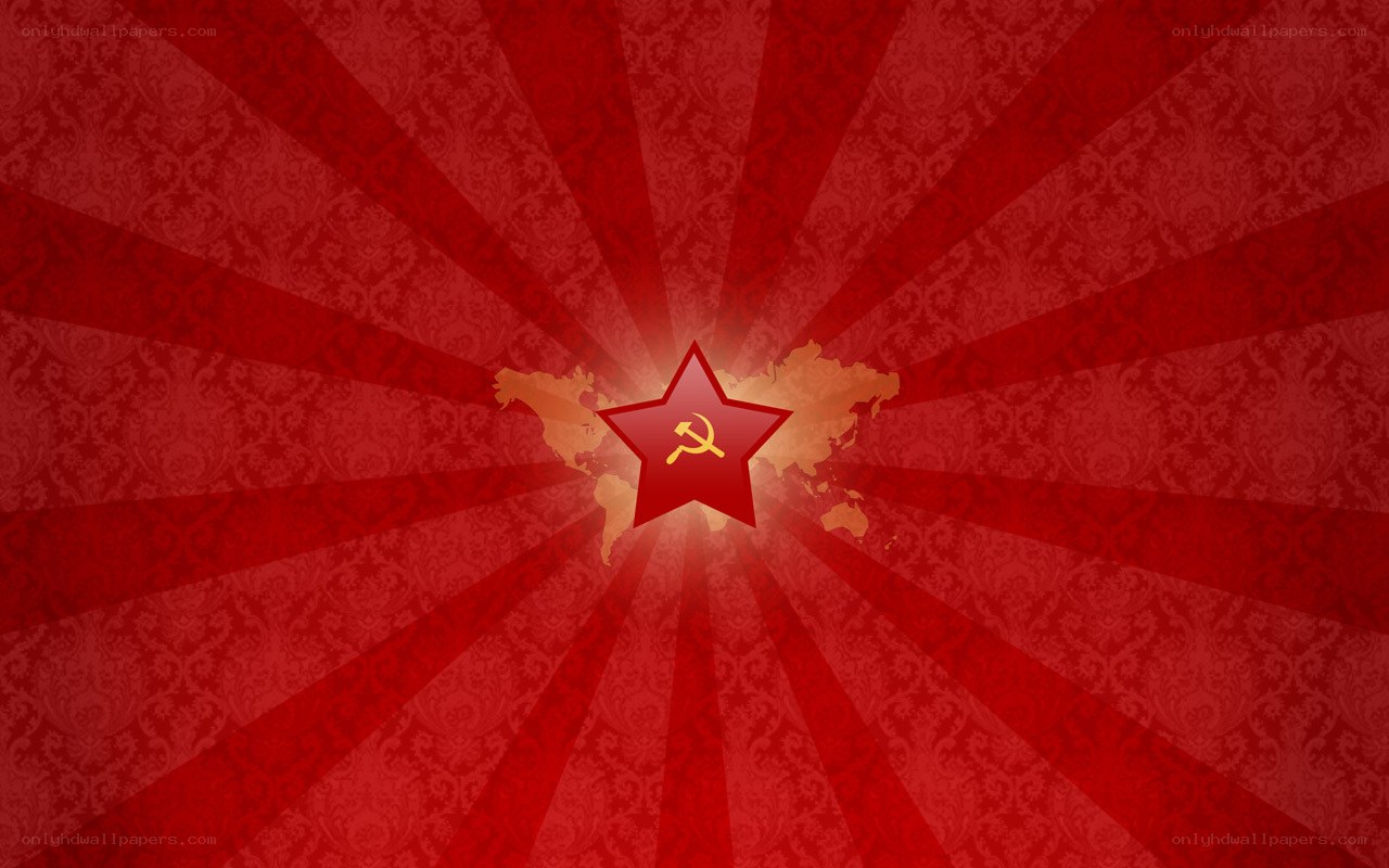 Red star with hammer and sickle
